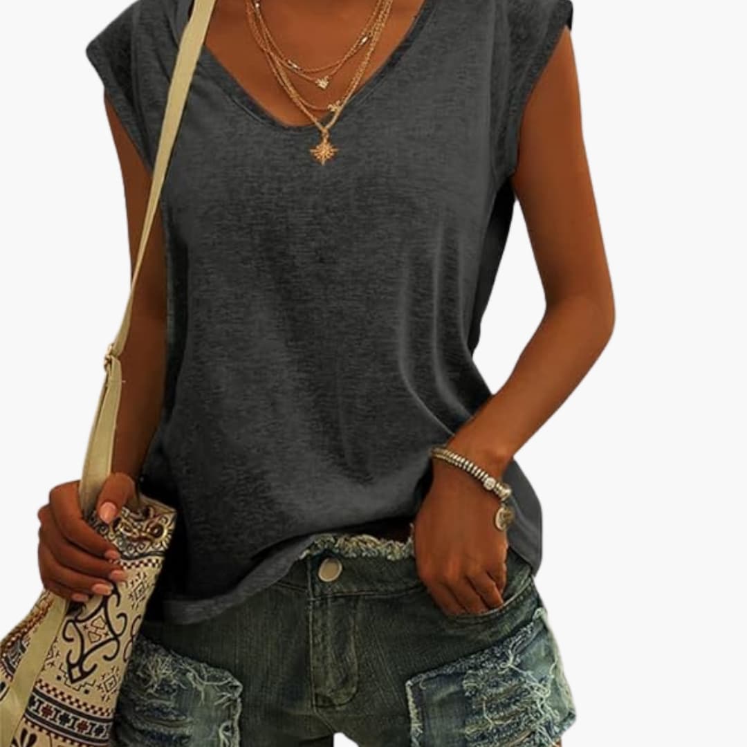 Lightweight Women's V-Neck Top | Summer Blouse for Women - 3
