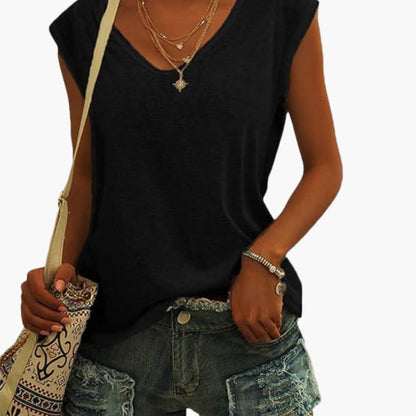 Lightweight Women's V-Neck Top | Summer Blouse for Women - 7