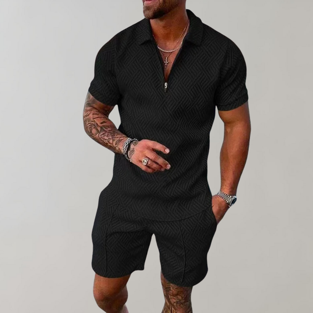 Men's Summer Set | Lightweight Casual Shirt and Shorts - 1