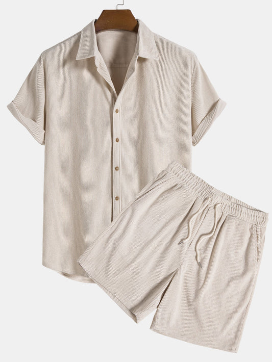 Men's Summer Set | Lightweight Shirt and Shorts Outfit - 1