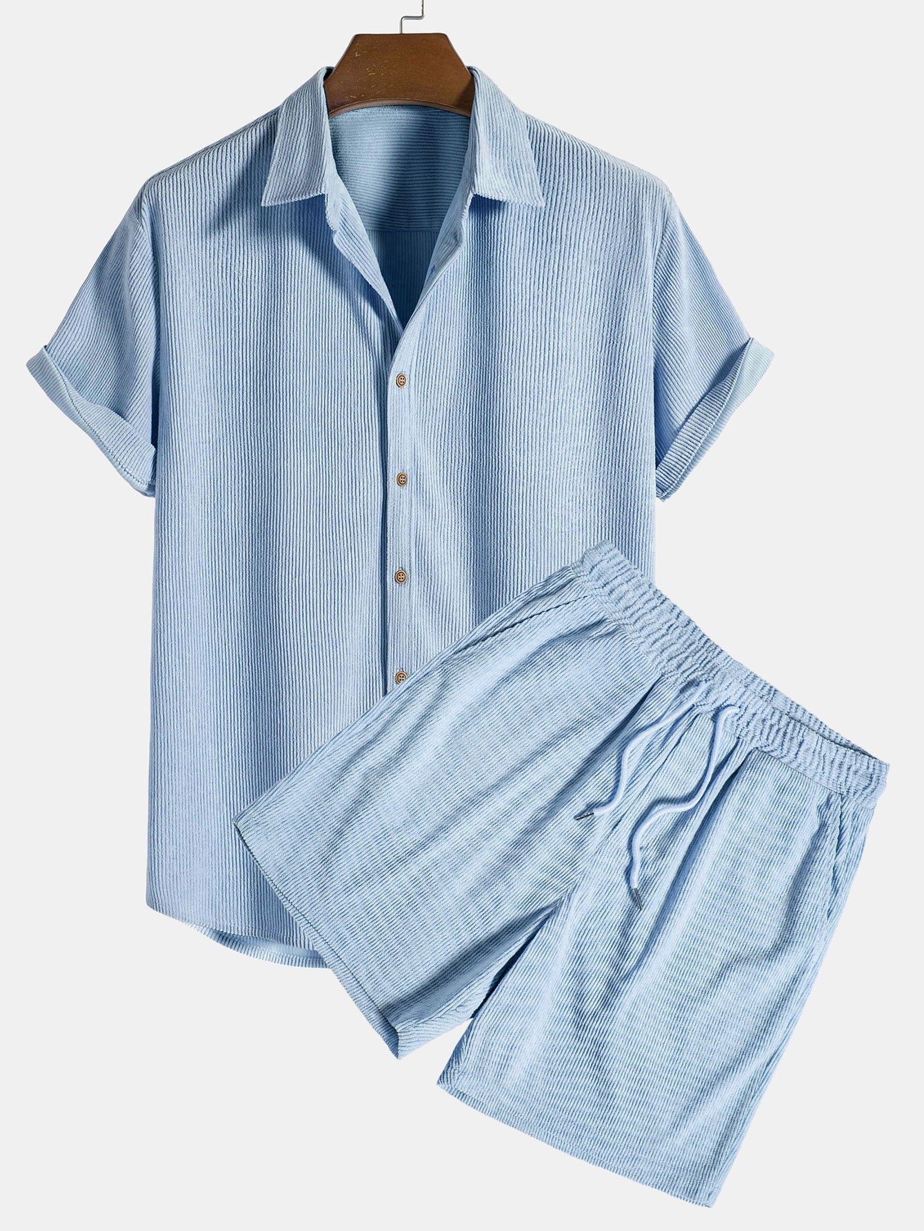 Men's Summer Set | Lightweight Shirt and Shorts Outfit - 5