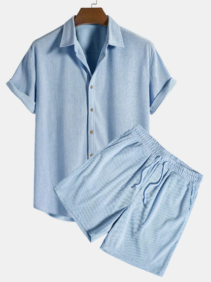Men's Summer Set | Lightweight Shirt and Shorts Outfit - 5