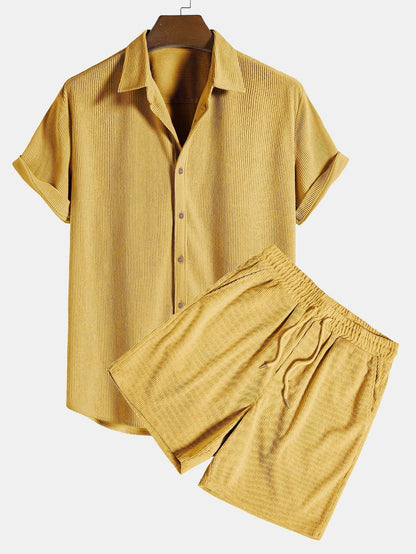 Men's Summer Set | Lightweight Shirt and Shorts Outfit - 7