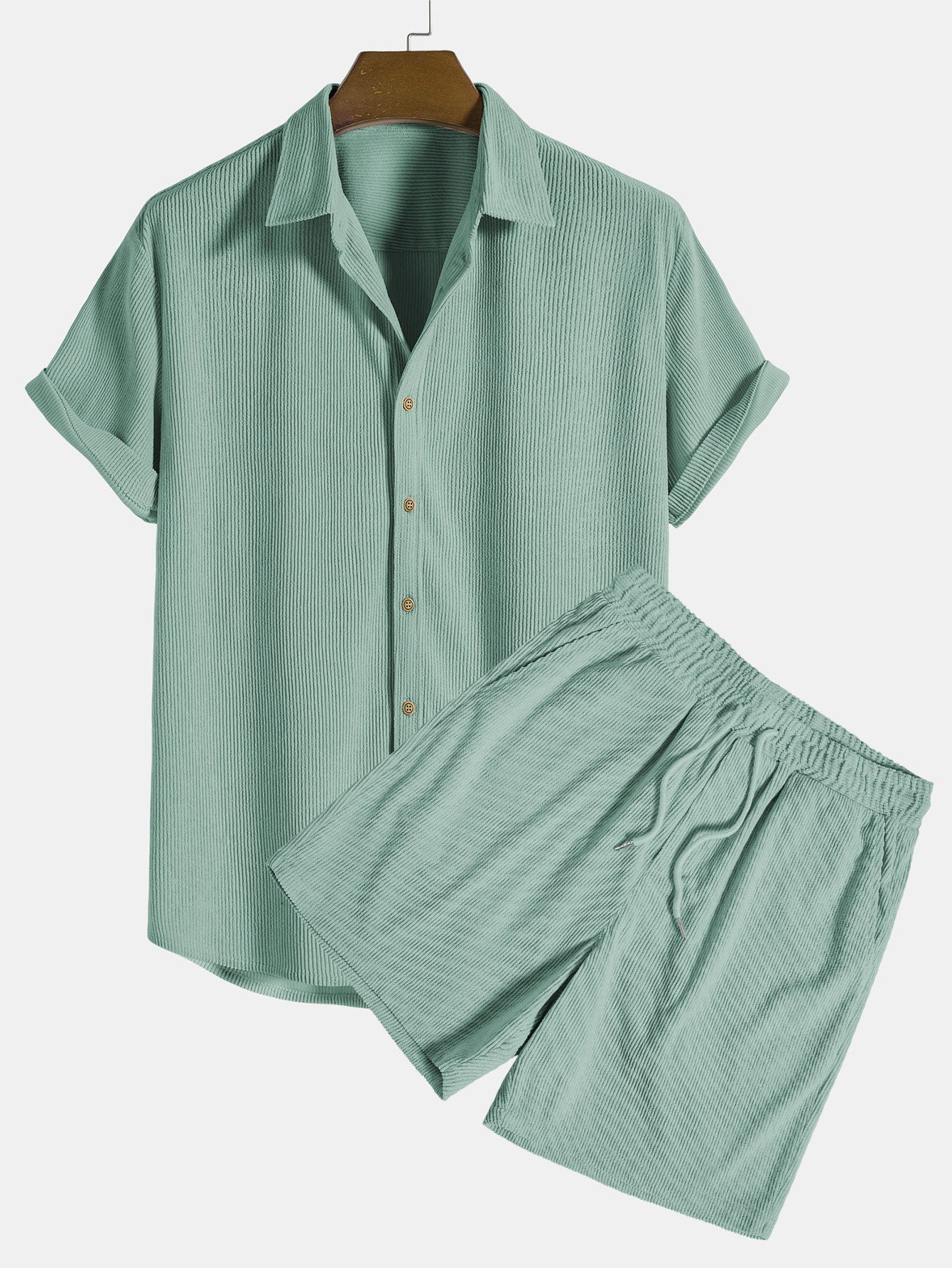 Men's Summer Set | Lightweight Shirt and Shorts Outfit - 9