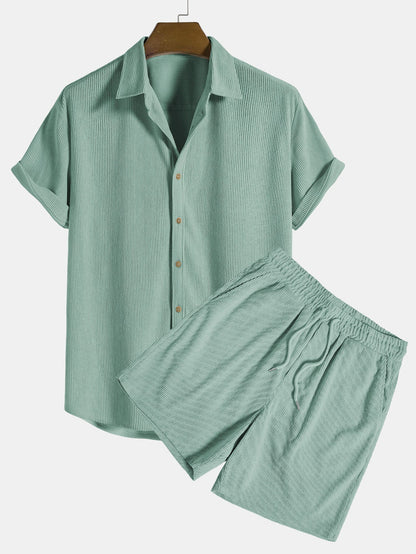 Men's Summer Set | Lightweight Shirt and Shorts Outfit - 9