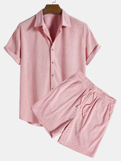 Men's Summer Set | Lightweight Shirt and Shorts Outfit - 10