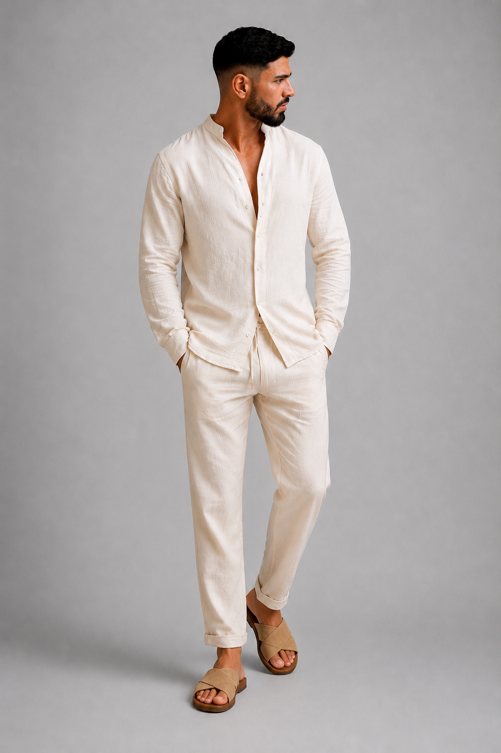 Men's Linen Loungewear Set | Breathable Casual Wear - 2
