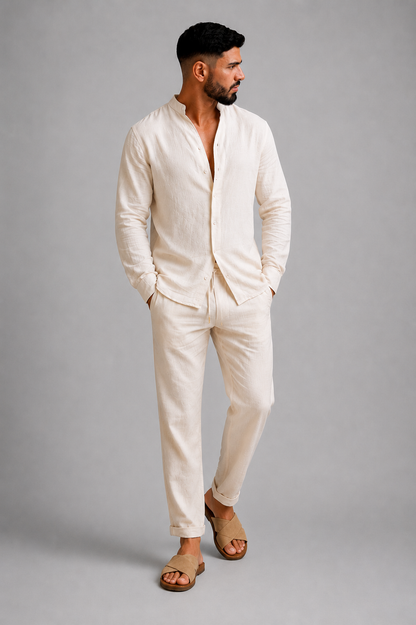 Men's Linen Loungewear Set | Breathable Casual Wear - 2