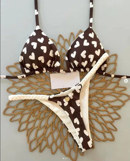 Leopard Print Thong Bikini Set | Women's Swimwear - 16