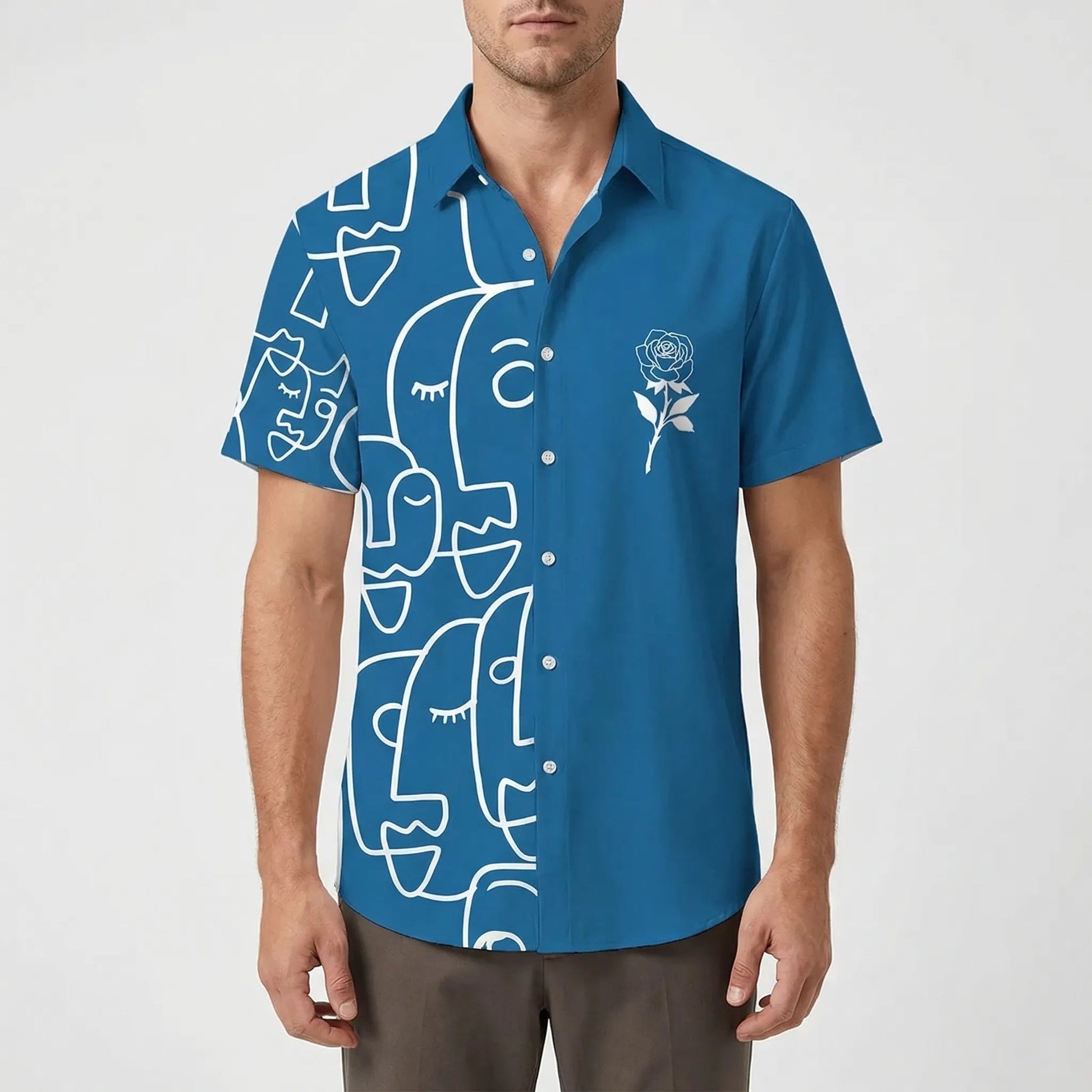 Leoprino | Men's Short Sleeve Leopard Print T-Shirt - 1