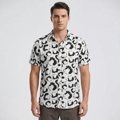 Leoprino | Men's Short Sleeve Leopard Print T-Shirt - 12