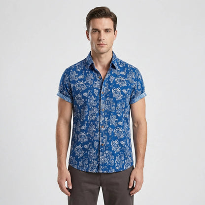 Leoprino | Men's Short Sleeve Leopard Print T-Shirt - 13