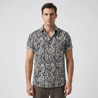 Leoprino | Men's Short Sleeve Leopard Print T-Shirt - 7