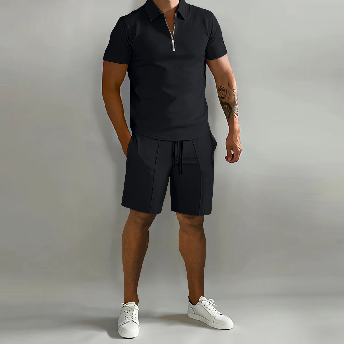 Men's Summer Set | Lightweight Polo Shirt and Shorts Outfit - 2