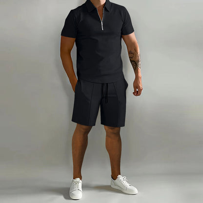 Men's Summer Set | Lightweight Polo Shirt and Shorts Outfit - 2