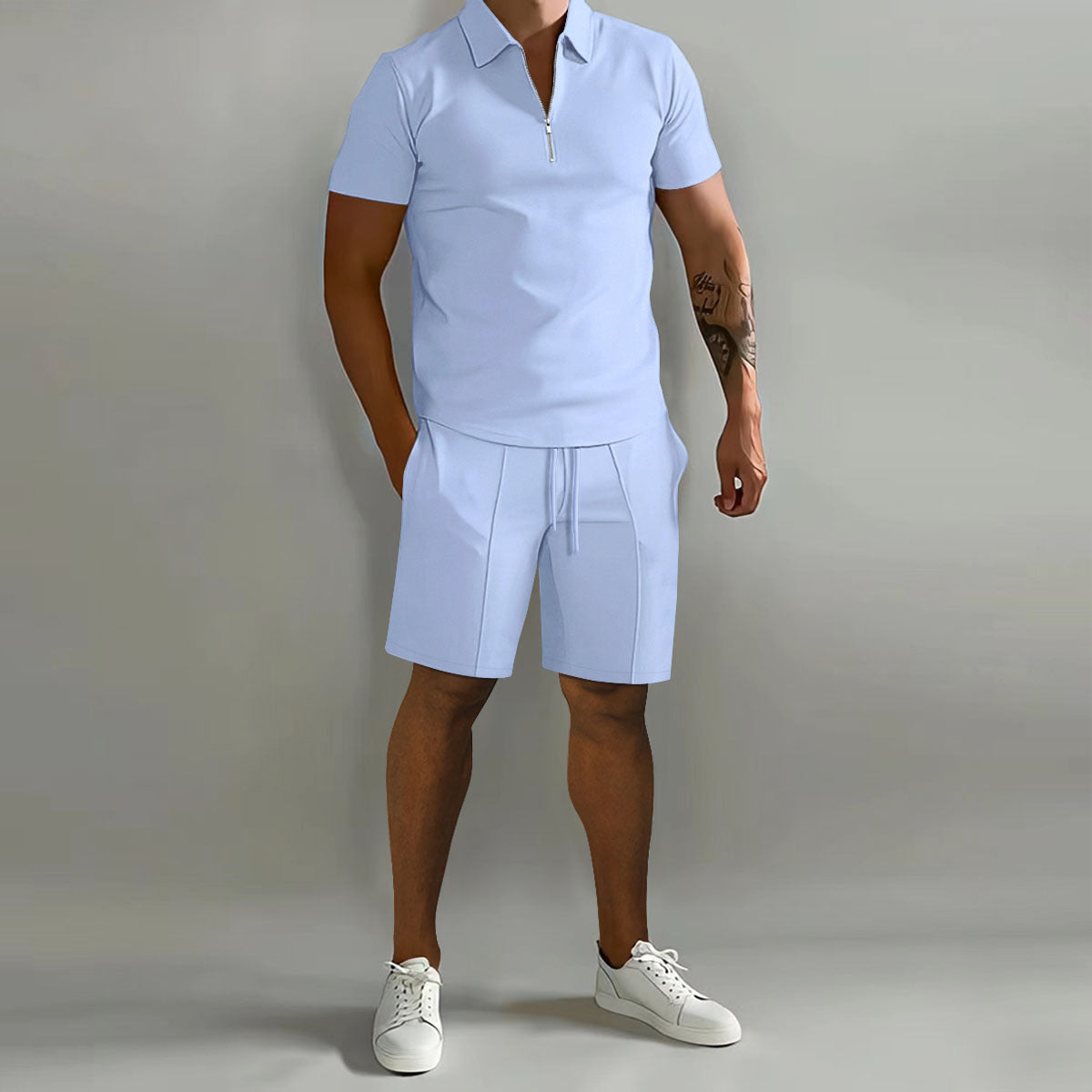 Men's Summer Set | Lightweight Polo Shirt and Shorts Outfit - 3