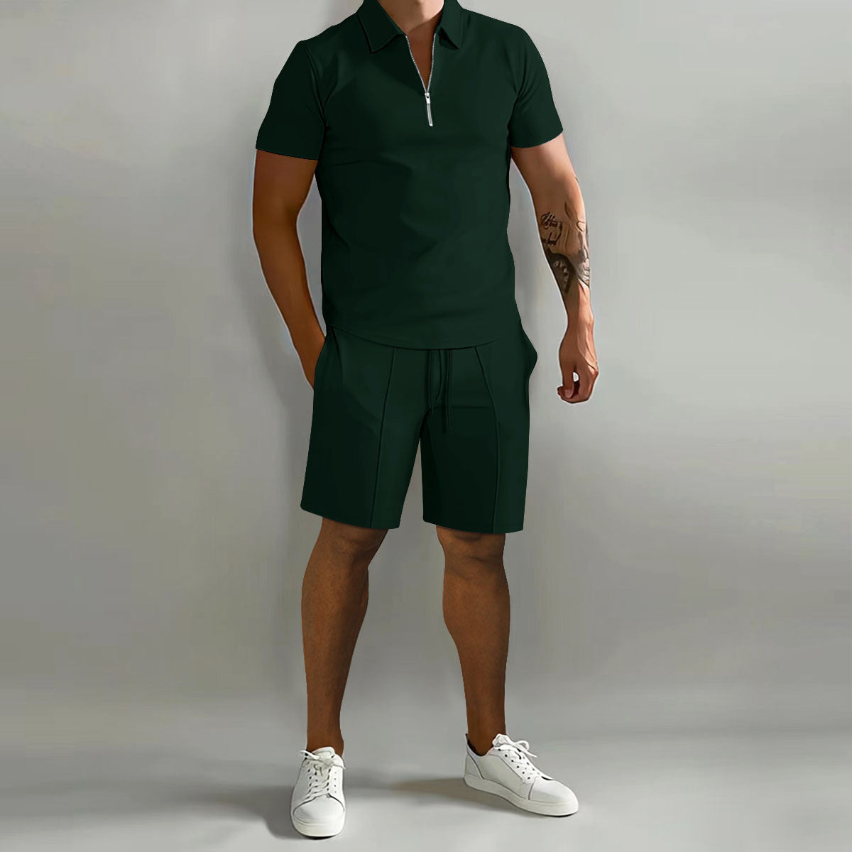 Men's Summer Set | Lightweight Polo Shirt and Shorts Outfit - 4