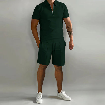 Men's Summer Set | Lightweight Polo Shirt and Shorts Outfit - 4