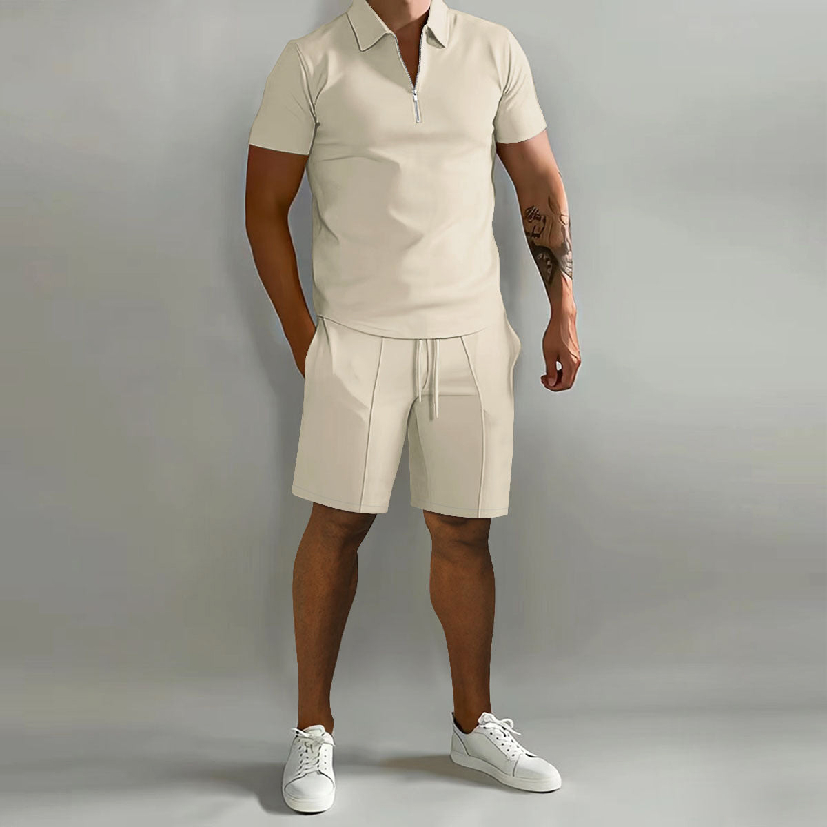 Men's Summer Set | Lightweight Polo Shirt and Shorts Outfit - 5