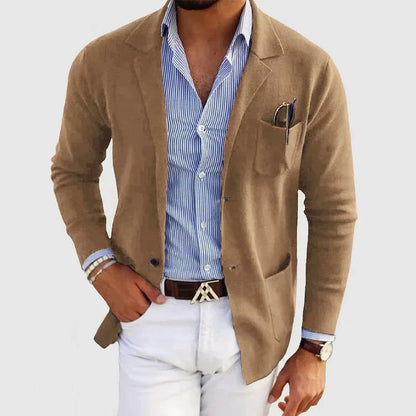 Lorenzo | Men's Blazer with Notch Lapel and Button Pockets - 2