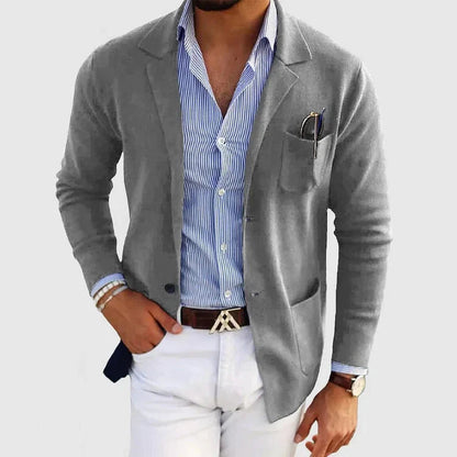 Lorenzo | Men's Blazer with Notch Lapel and Button Pockets - 3
