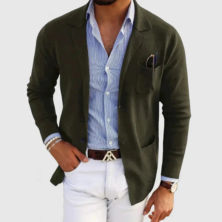 Lorenzo | Men's Blazer with Notch Lapel and Button Pockets - 6