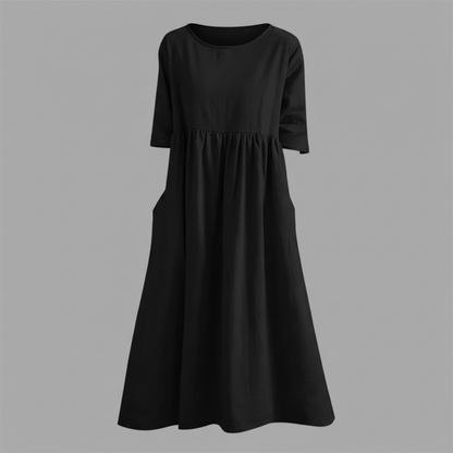 Women's Midi Dress with Pockets | Lightweight Summer Dress - 5