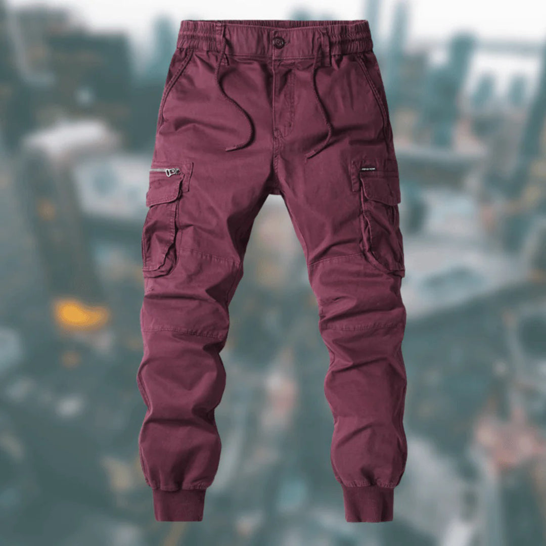 Lukas | Men's Cargo Joggers with Elastic Waistband - 8