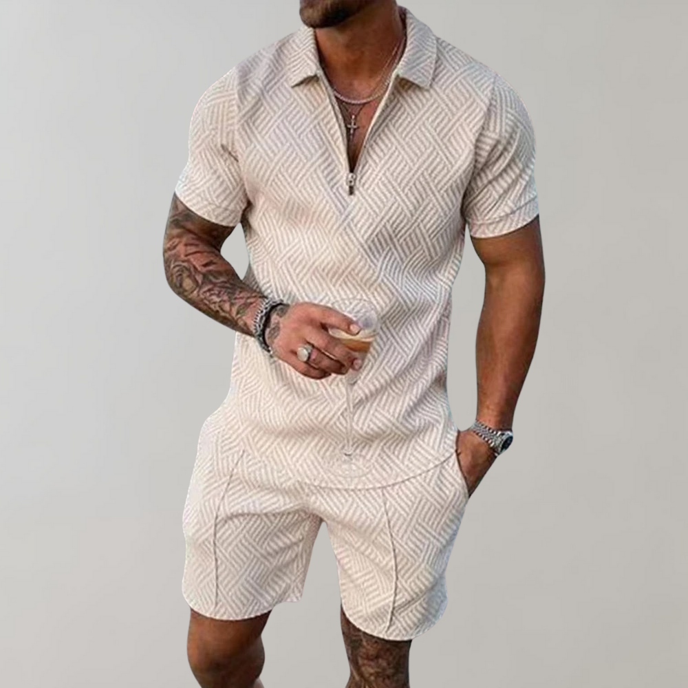 Men's Summer Set | Short Sleeve Polo Shirt & Shorts Outfit - 6
