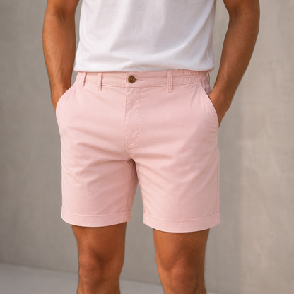 Men's Tailored Lightweight Polyester Twill Shorts | Casual Summer Wear - 1