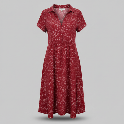 Midi Shirt Dress Women | Elegant Short Sleeve Dress - 7