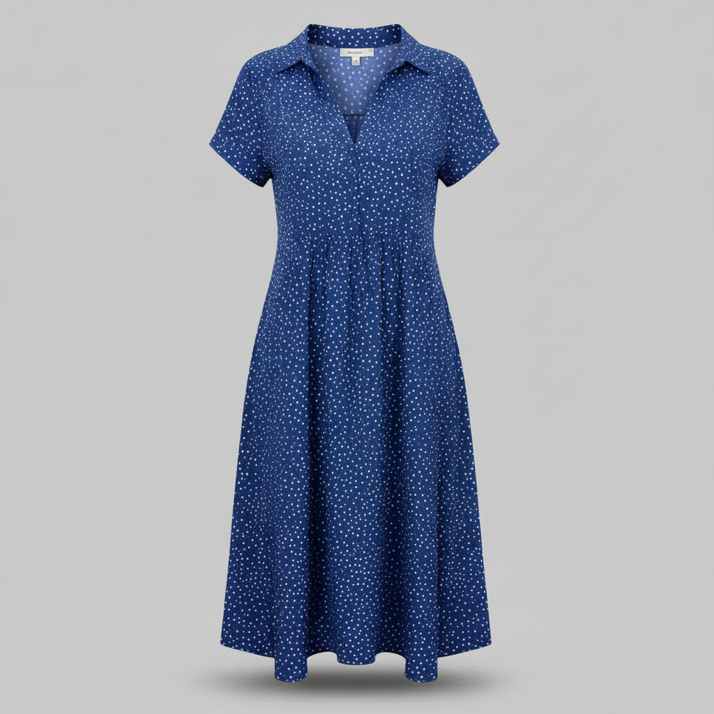 Midi Shirt Dress Women | Elegant Short Sleeve Dress - 8