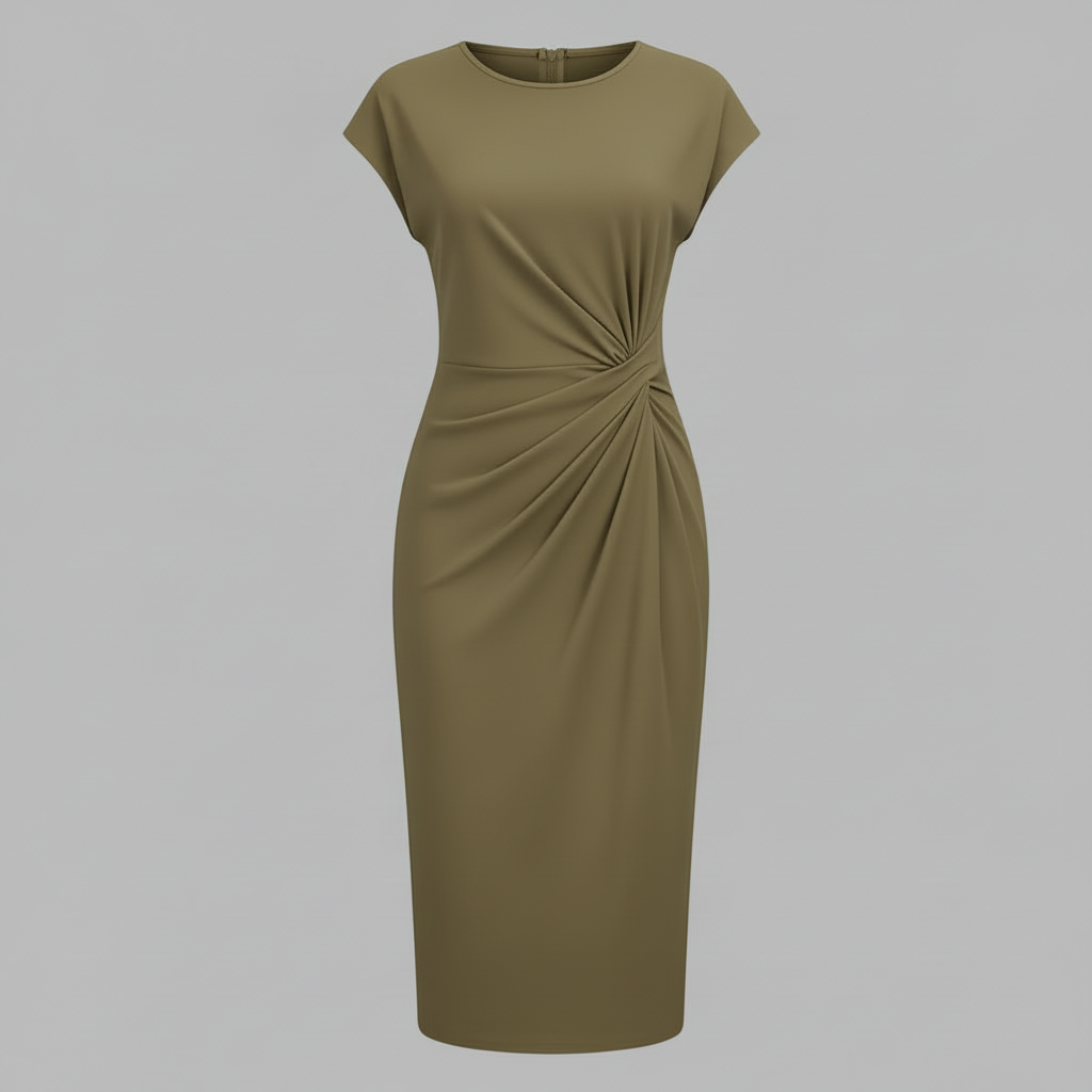 Elegant Midi Dress for Women | Knee-Length Summer Dress - 9
