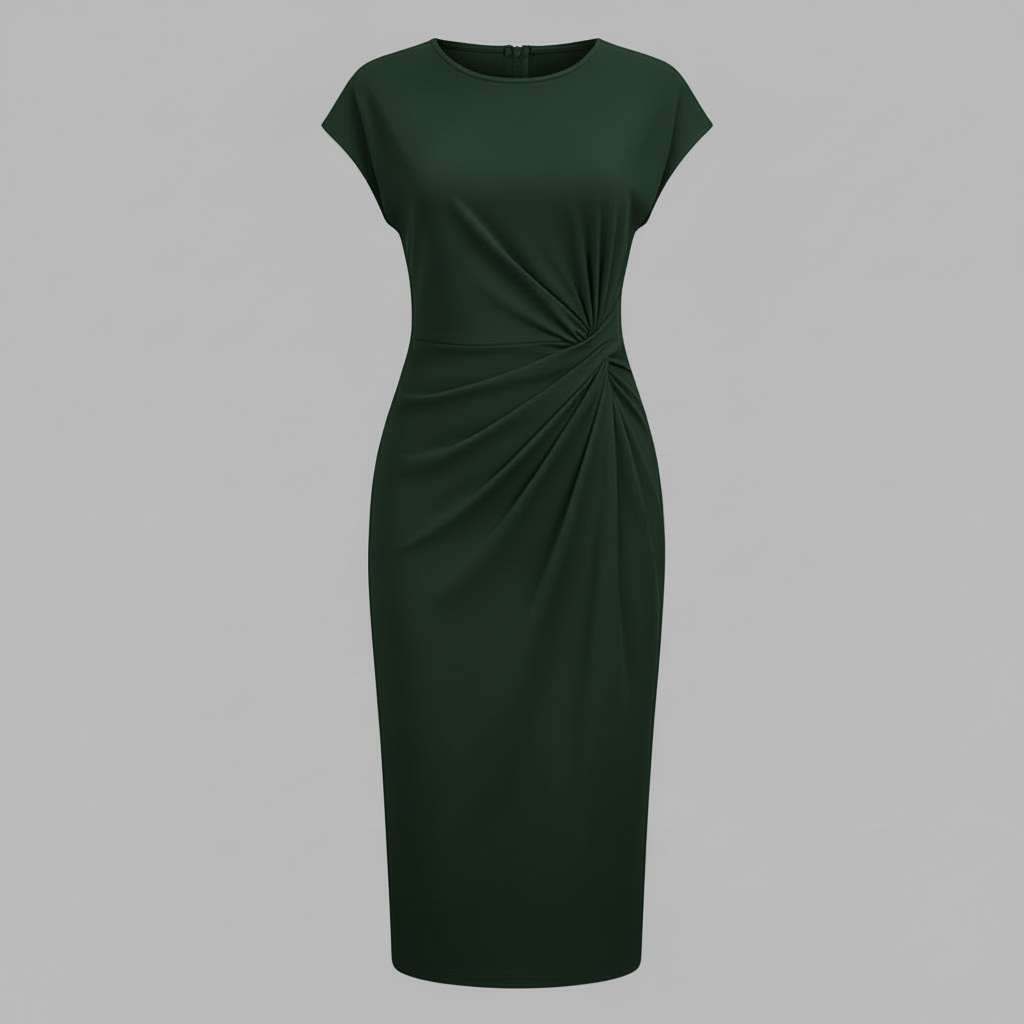 Elegant Midi Dress for Women | Knee-Length Summer Dress - 11