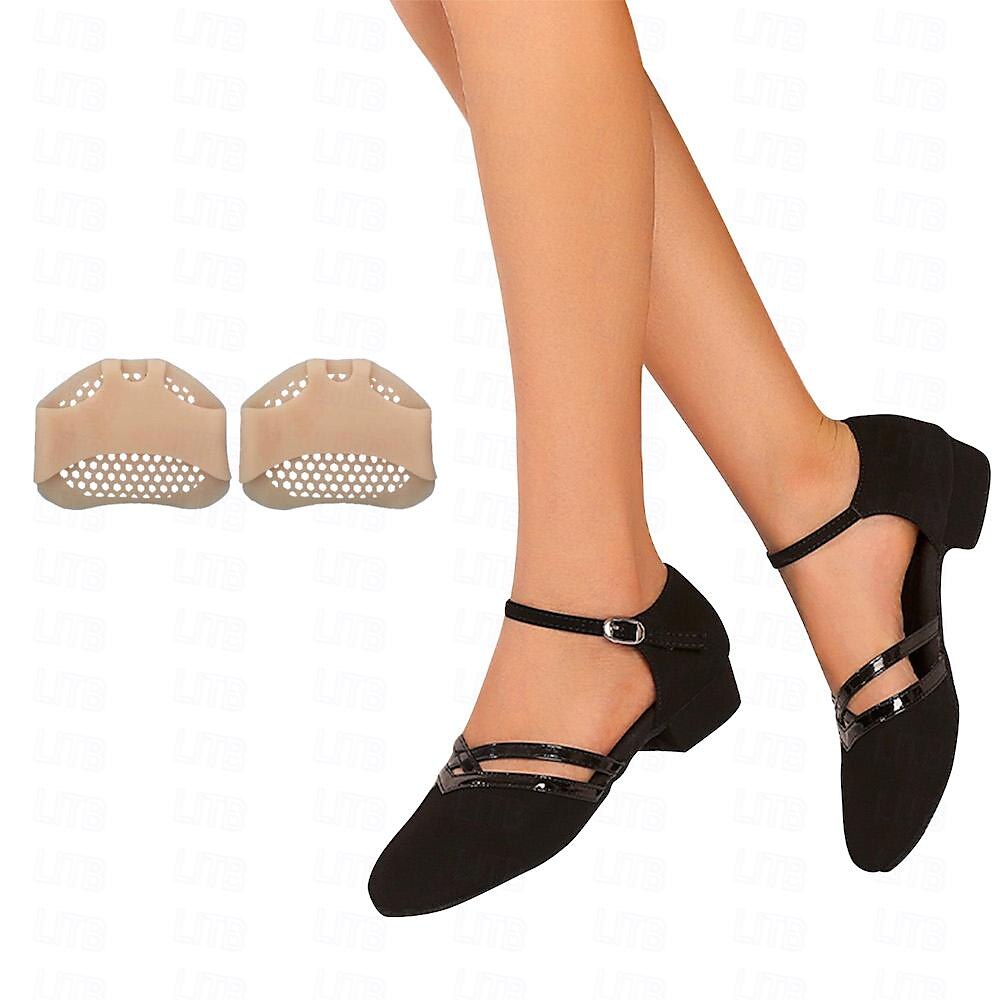 Women's Modern Black Dance Shoes | Low Heel Suede - 3
