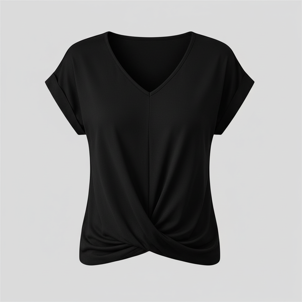 Women's Short Sleeve V-Neck Top | Casual Blouse - 8