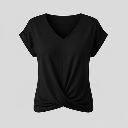 Women's Short Sleeve V-Neck Top | Casual Blouse - 8