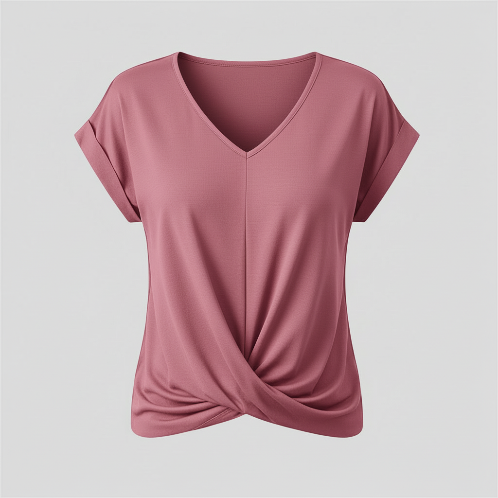 Women's Short Sleeve V-Neck Top | Casual Blouse - 10
