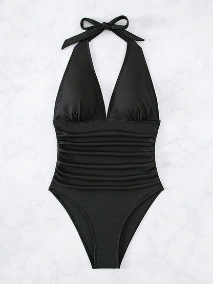 Women's Monokini Swimsuit | V-Neck One-Piece Swimwear - 5