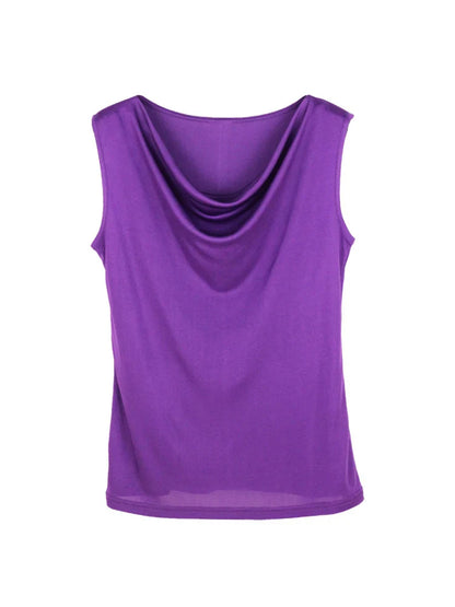 Women's Silk Jersey Tank Top | Draped Summer Top - 14