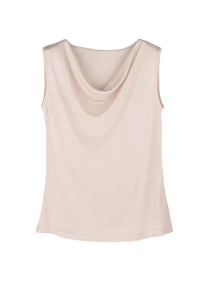 Women's Silk Jersey Tank Top | Draped Summer Top - 10
