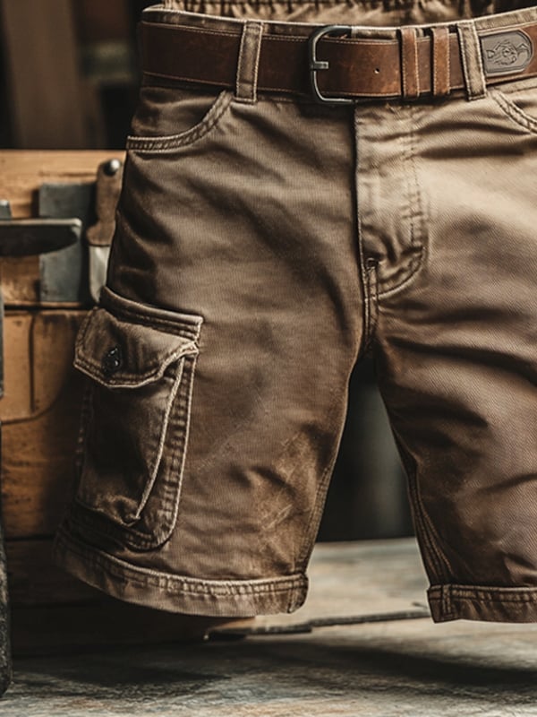 Men's Cargo Shorts | Novak Casual Multi-Pocket Shorts - 4