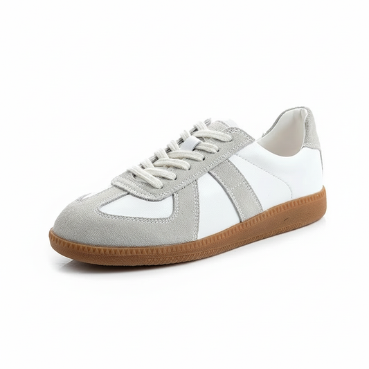 White Leather Sneakers Women | Flat Casual Shoes - 1