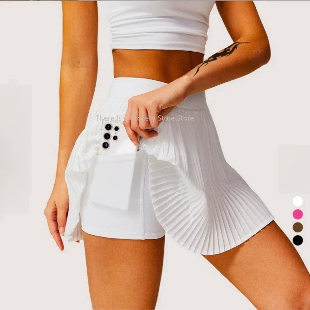 Pleated Women's Skort | 2-in-1 Golf Tennis Skirt with Shorts - 1