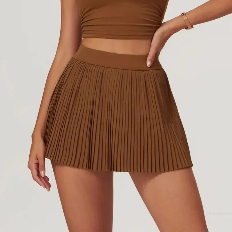 Pleated Women's Skort | 2-in-1 Golf Tennis Skirt with Shorts - 7