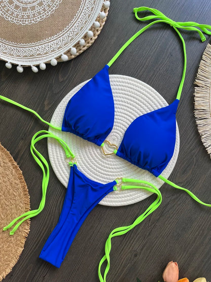 Halter Bikini Set | Women's Two-Piece Swimwear - 7