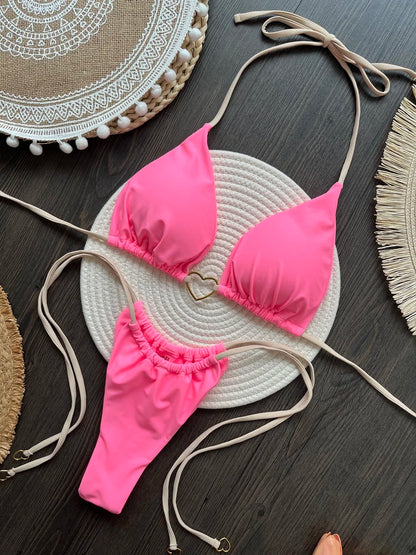 Halter Bikini Set | Women's Two-Piece Swimwear - 4