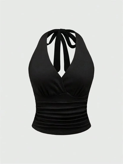 Backless Neckholder Crop Top | Women's Going Out Tops - 6