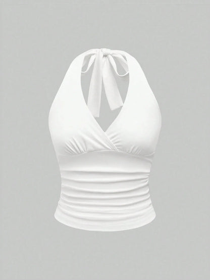 Backless Neckholder Crop Top | Women's Going Out Tops - 12