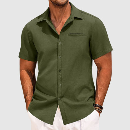 Seaford | Men's Short Sleeve Shirt with Hidden Pocket - 1